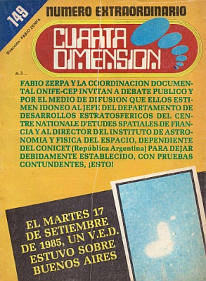 Tapa del N&deg; 149 de la Revista Cuarta Dimensi&oacute;n
