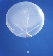 Globo estratosf&eacute;rico en vuelo