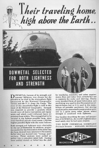 One of the many advertisements exploiting the fame of the Explorer flights in the 30's