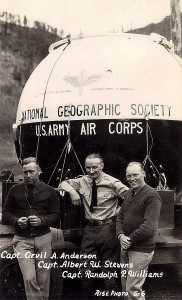 The crew of the Explorer II mission in the Stratobowl (Private collection of the author)