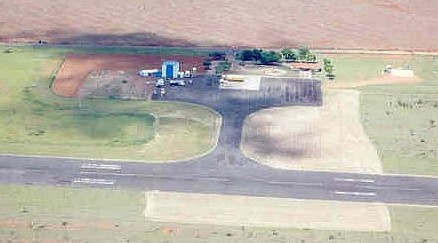 Vista aerea del aer&oacute;dromo de Nova Ponte gentileza de Nilton B. Ren&oacute;