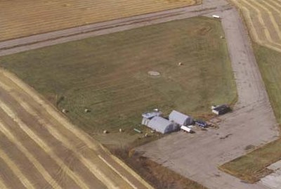 Vista aerea del sitio de lanzamiento en Vanscoy