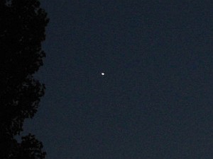 Ya cuando anochec&iacute;a la imagen del globo se hac&iacute;a mucho mas visible en el cielo